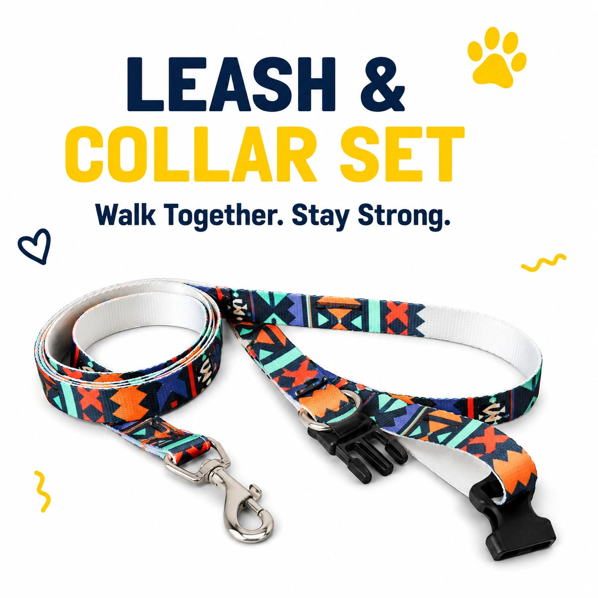 Midnight Mosiac - Leash and Collar set